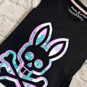 Psycho Bunny Graphic Rabbit Skull And Crossbones Men's 3XL T-Shirt Palm Trees